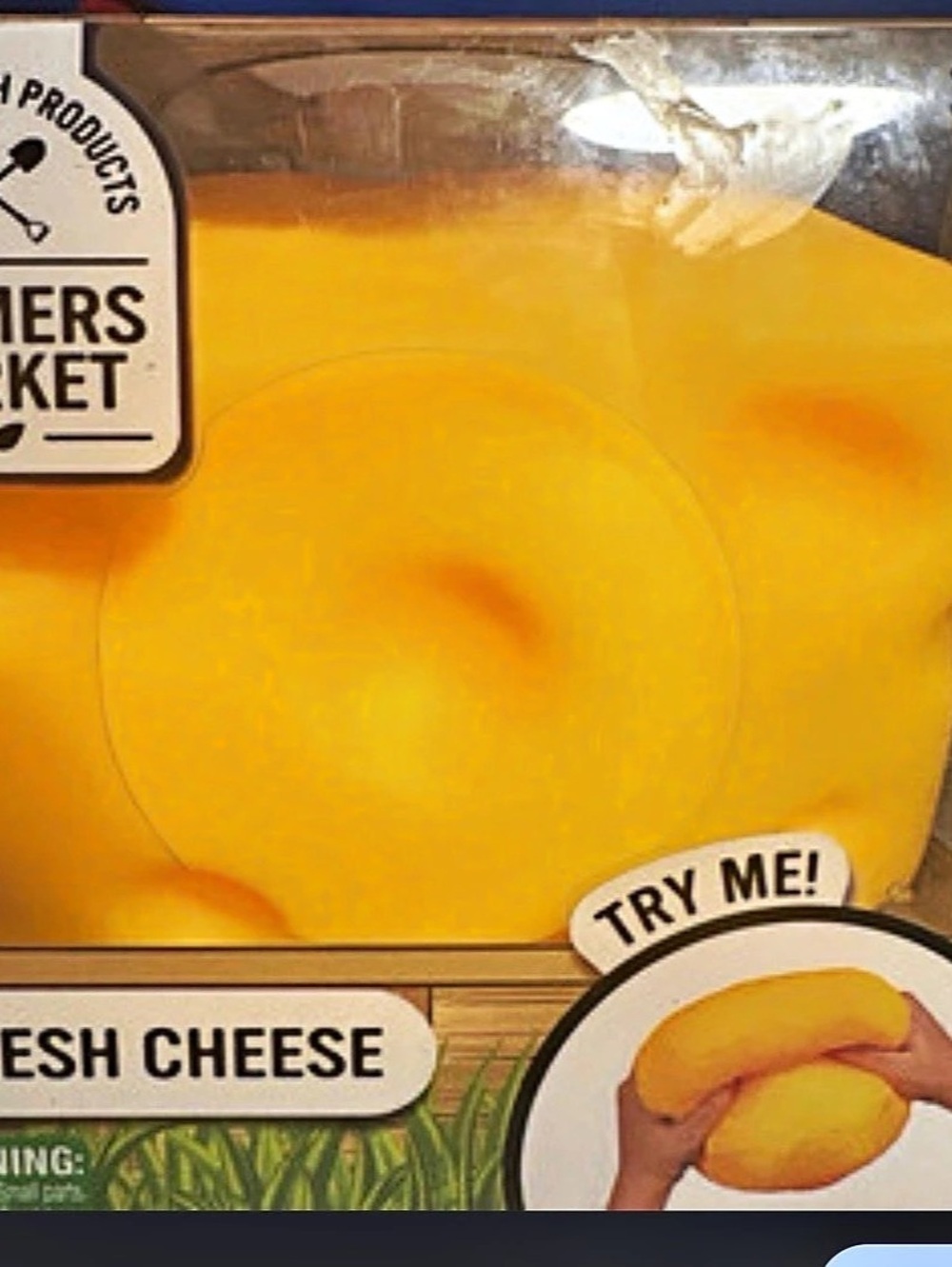 Farmers Market Fresh Cheese Yellow Pretend Food Toy NWT